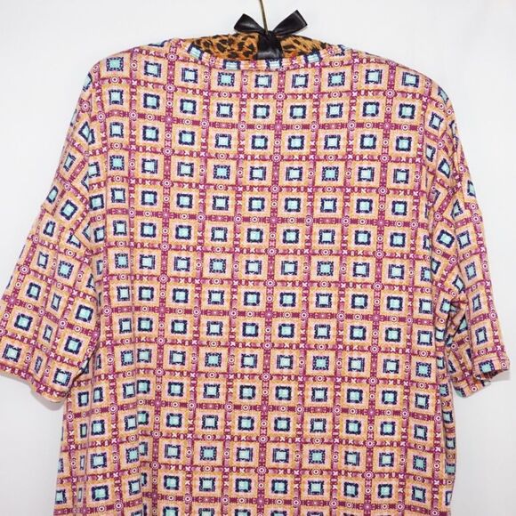 LuLaRoe Orange & Blue Patterned IRMA, Large- NWOT - Picture 4 of 5